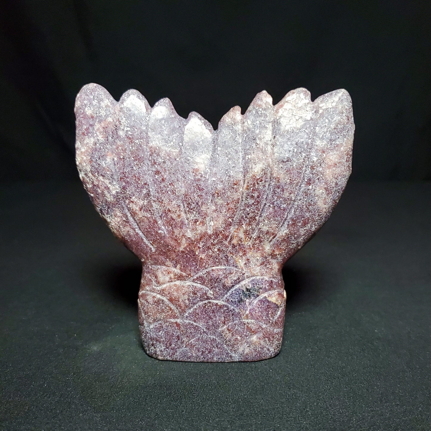Lepidolite Mermaid Tail Carving