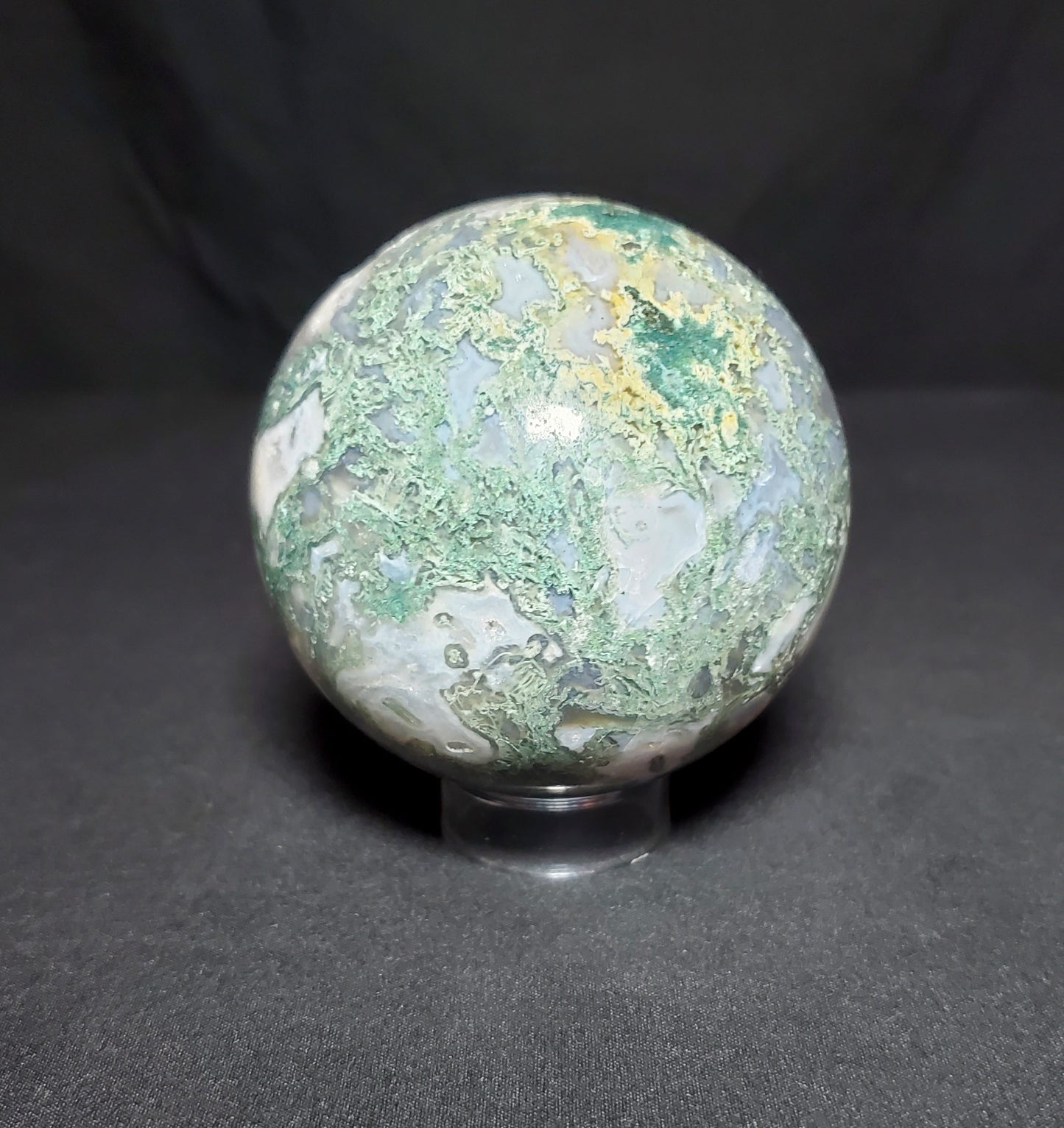 Druzy Moss Agate Sphere