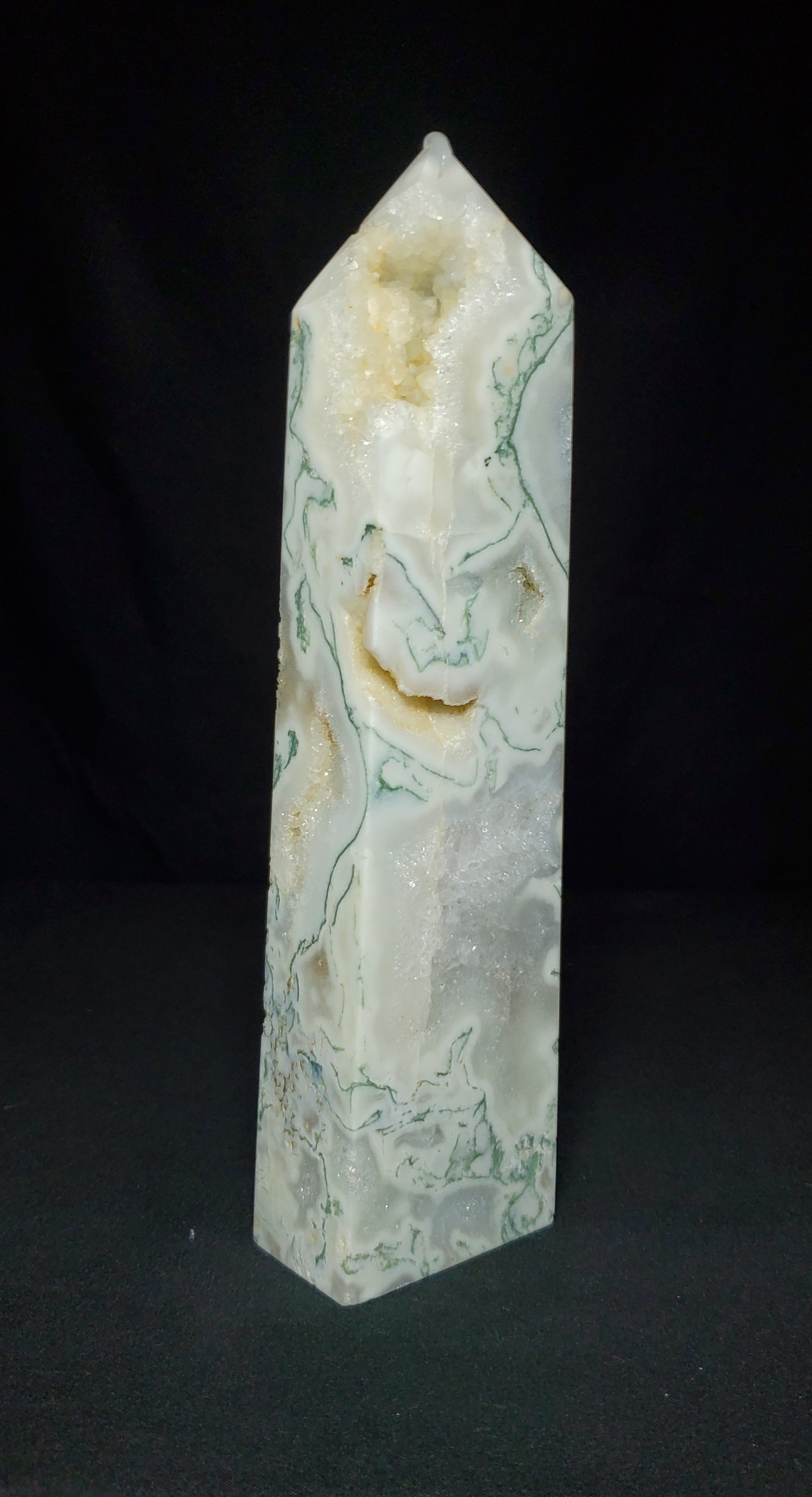 Druzy Tree Agate Tower