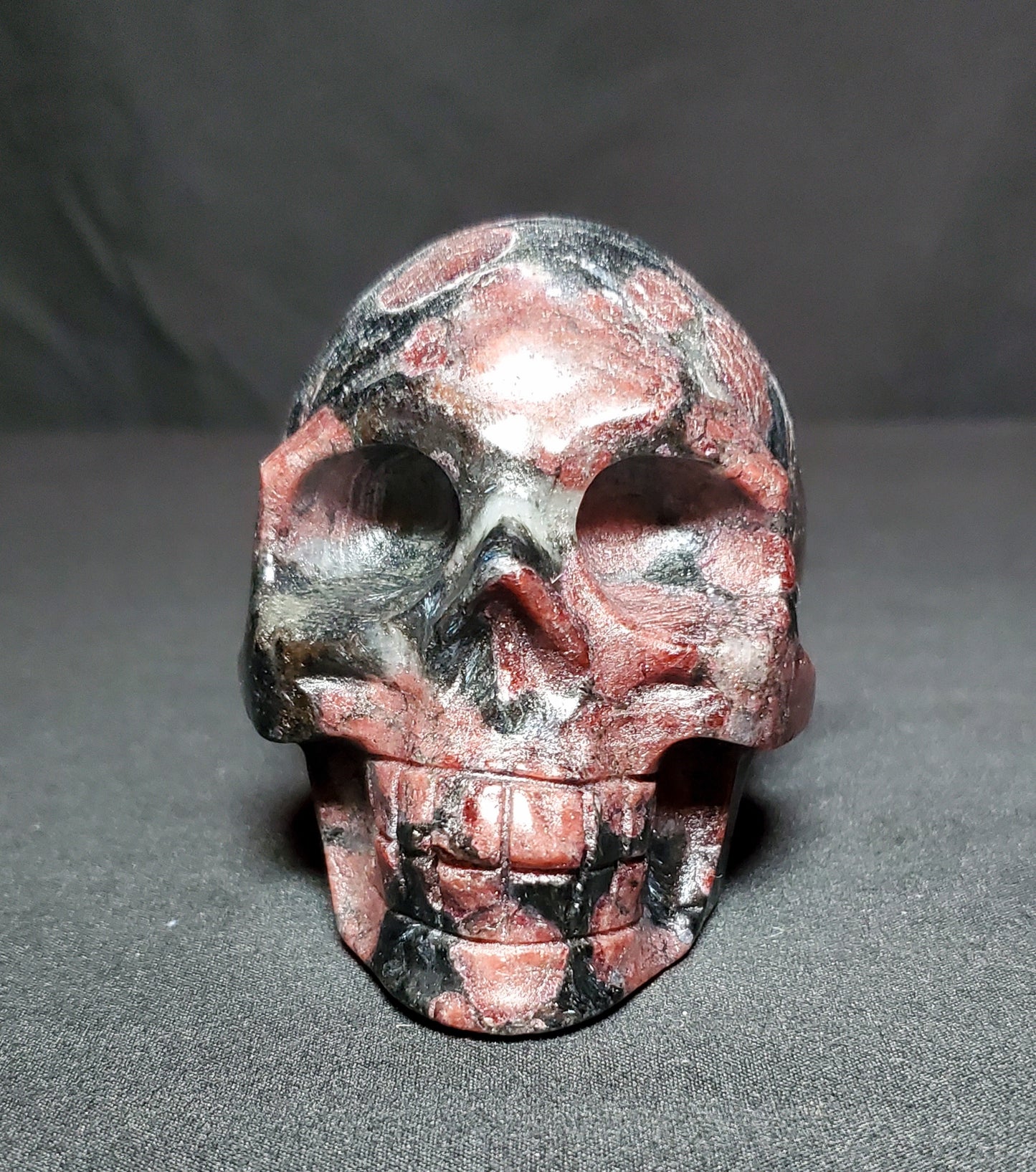 Garnet Skull Carving