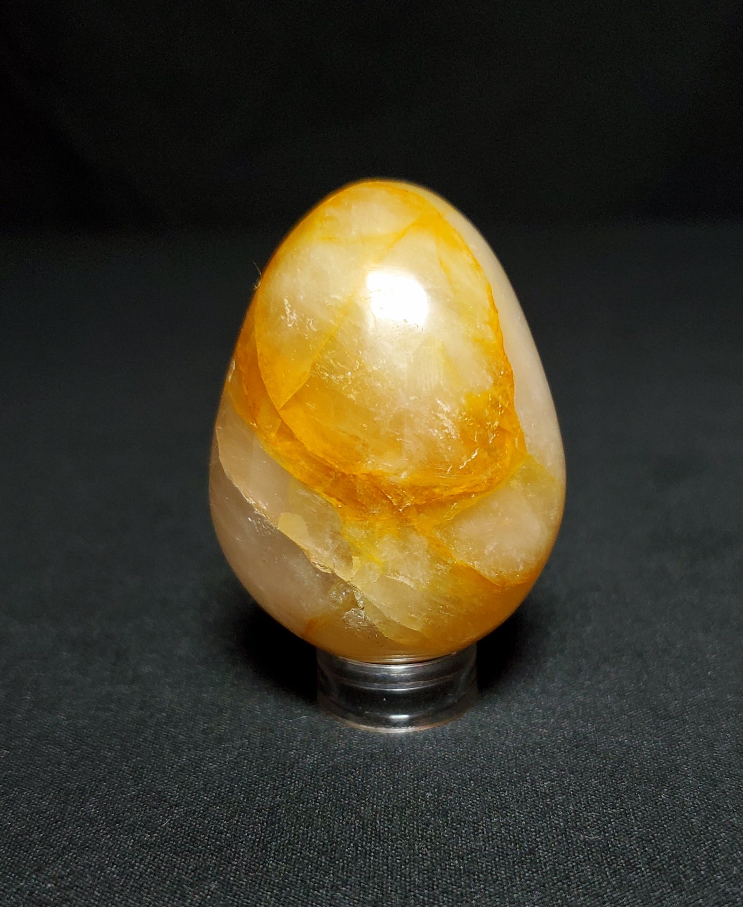 Fire Quartz Egg with Rainbow