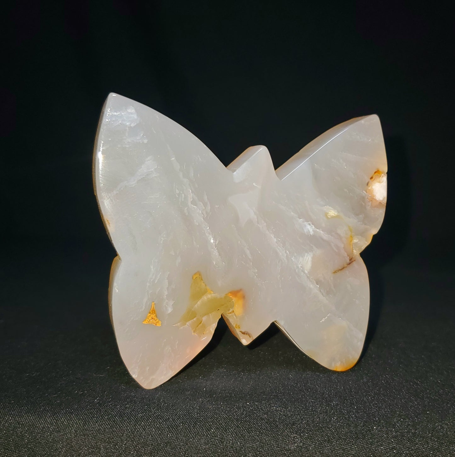 Flower Agate Butterfly Carving