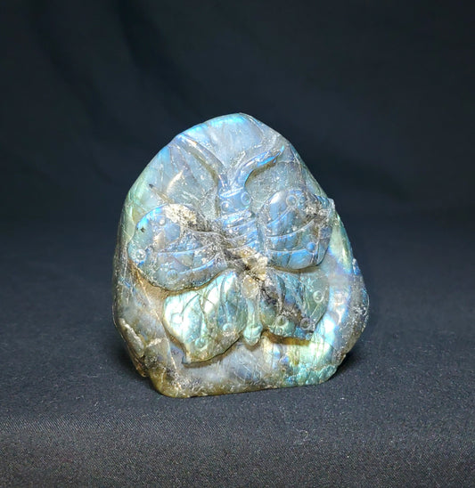 Labradorite Butterfly Carving