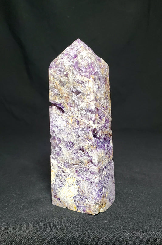 Druzy Lepidolite and Sphalerite Tower