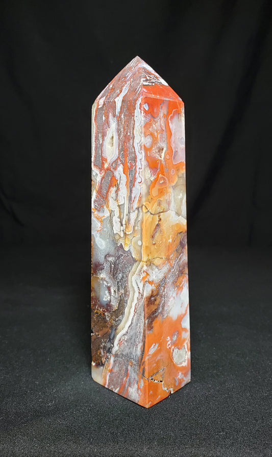 Mexican Crazy Lace Agate Tower