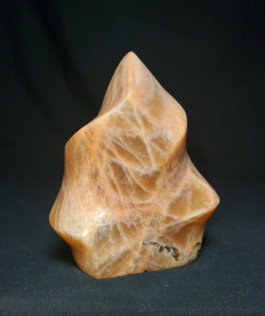 Peach Moonstone Flame Carving