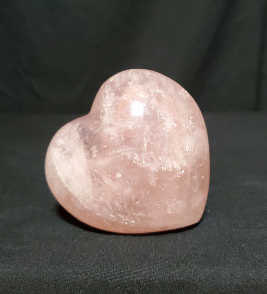 Rose Quartz Heart Carving