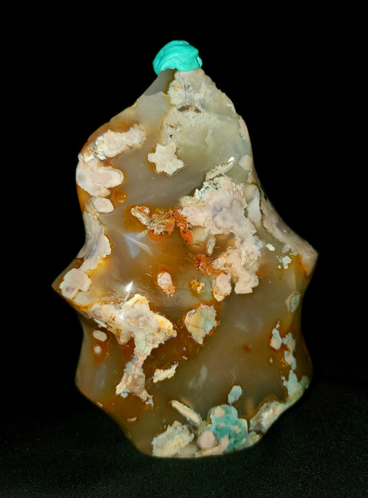 Flower Agate Flame Carving