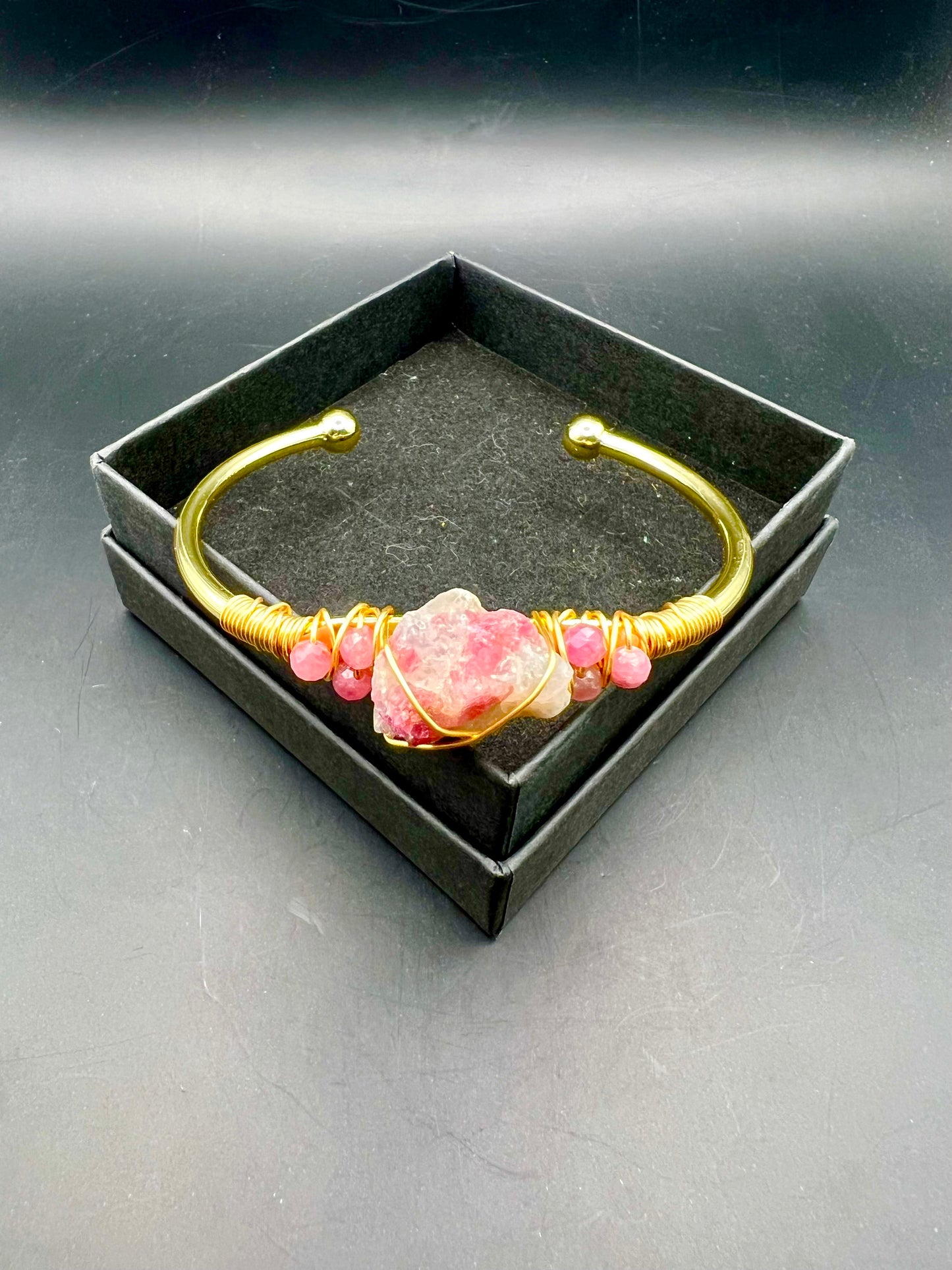 Crystal Bangles (White Gold or Gold Overlay)