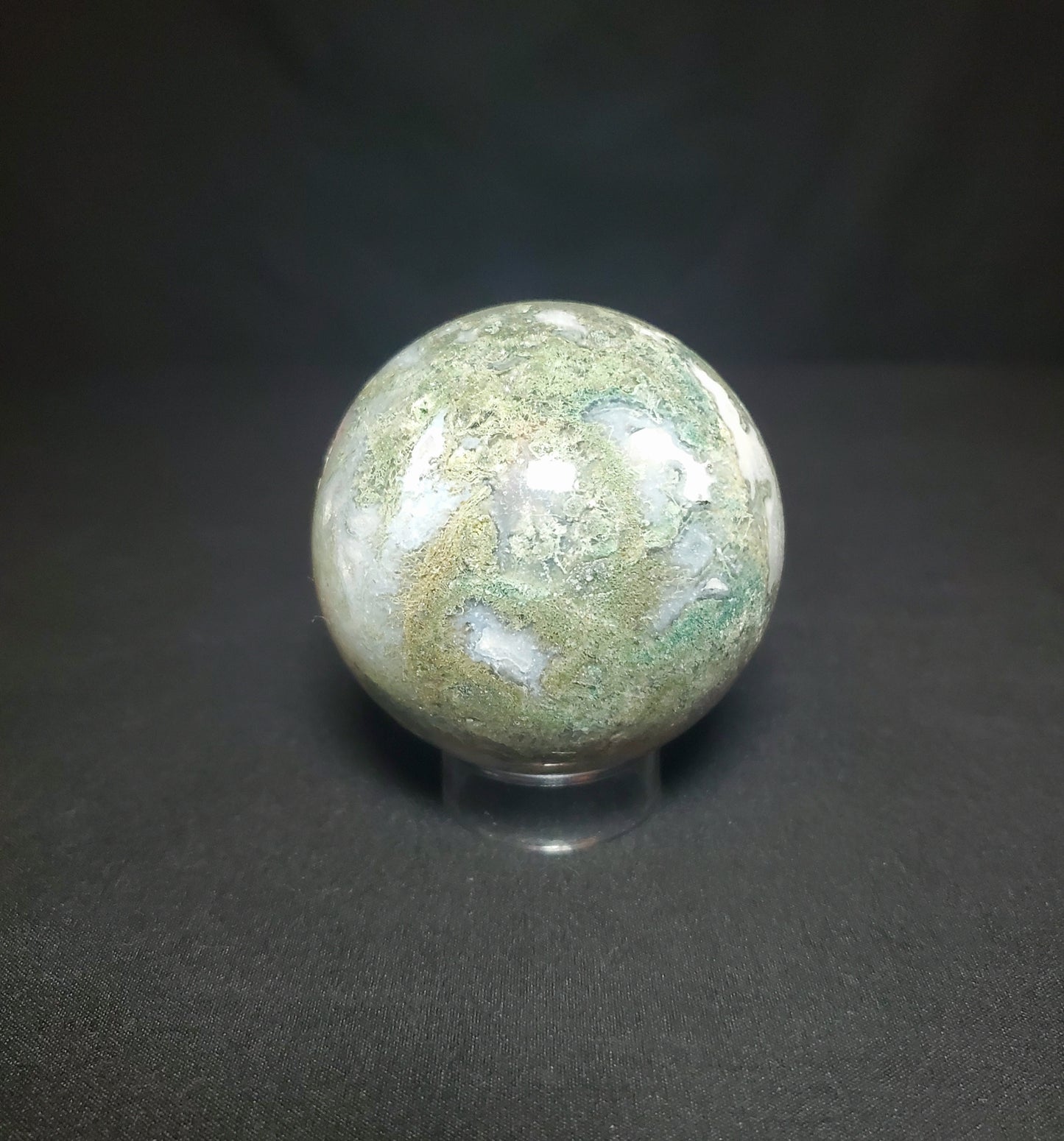 Druzy Moss Agate Sphere #