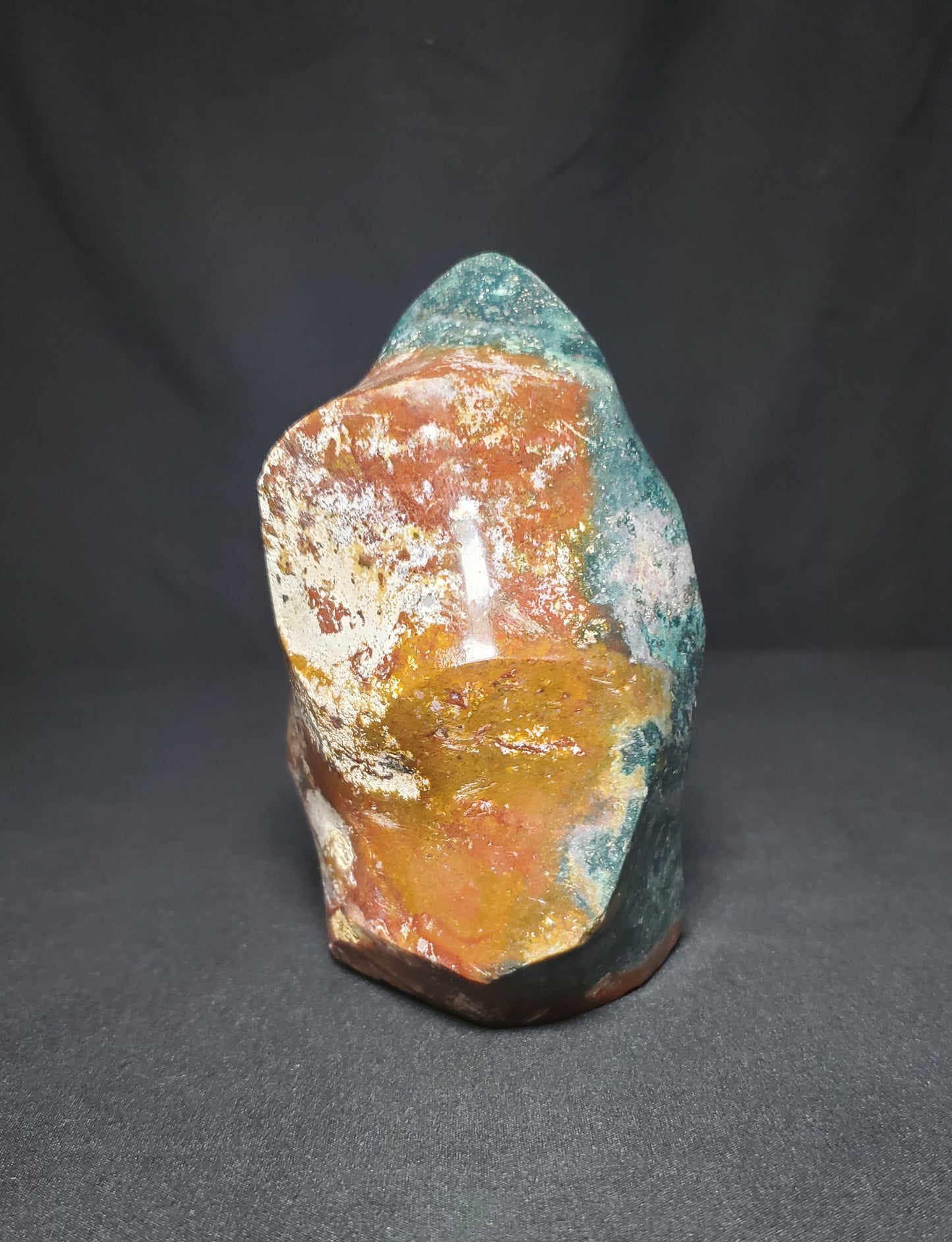 Ocean Jasper Flame Carving #