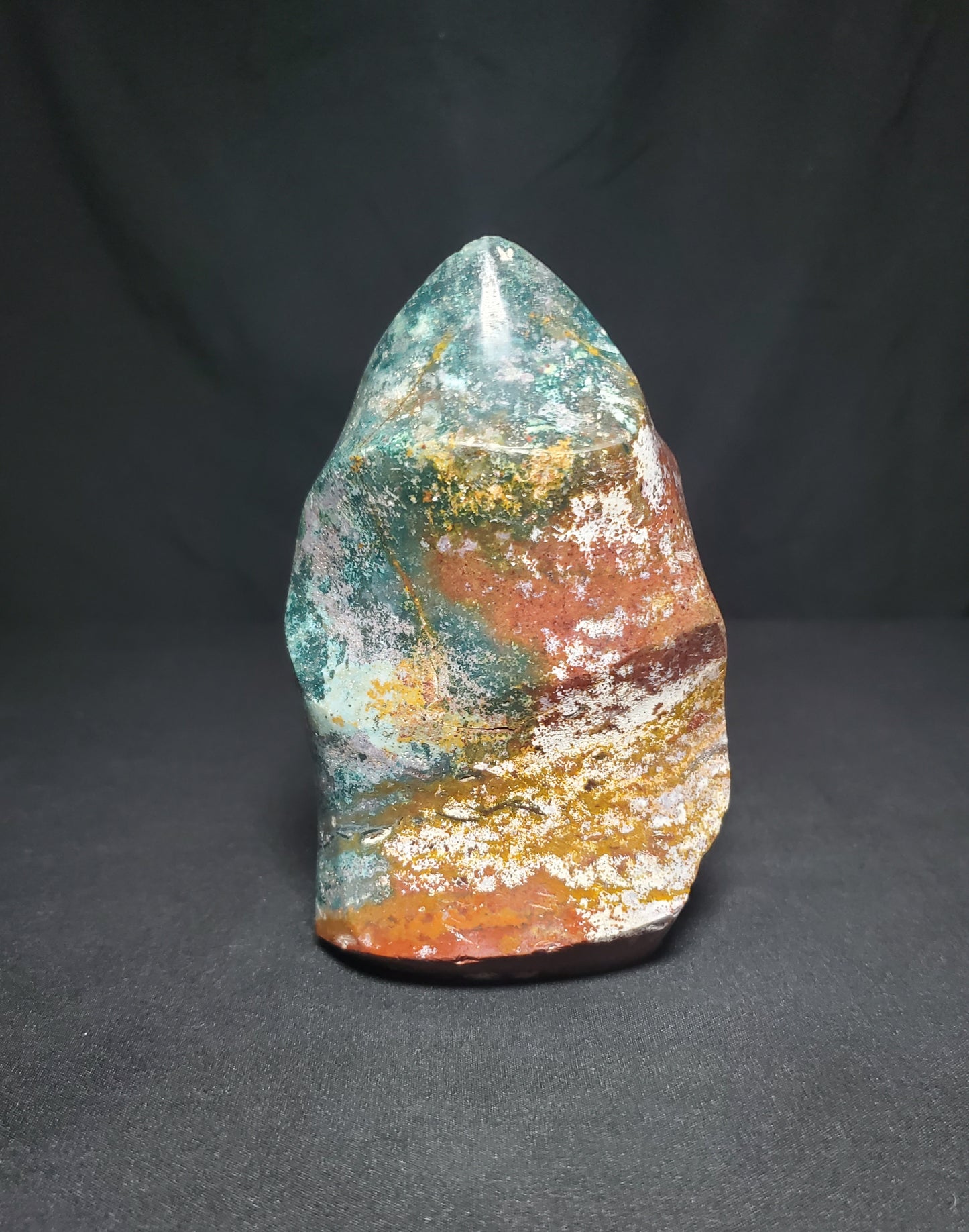 Ocean Jasper Flame Carving #