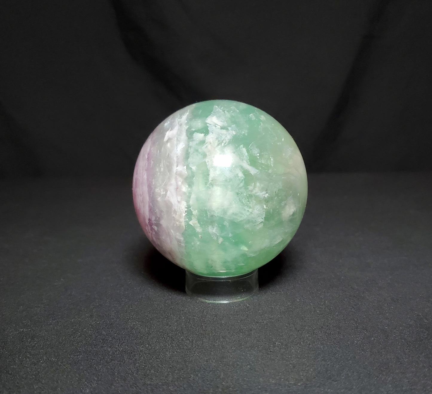 Green and Purple Fluorite Sphere #