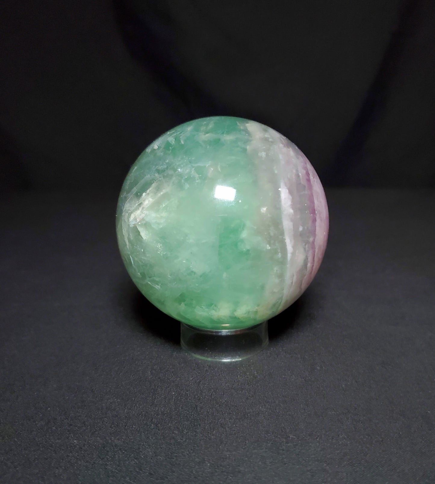 Green and Purple Fluorite Sphere #