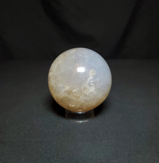 Blue Rose Quartz Sphere with Rainbow