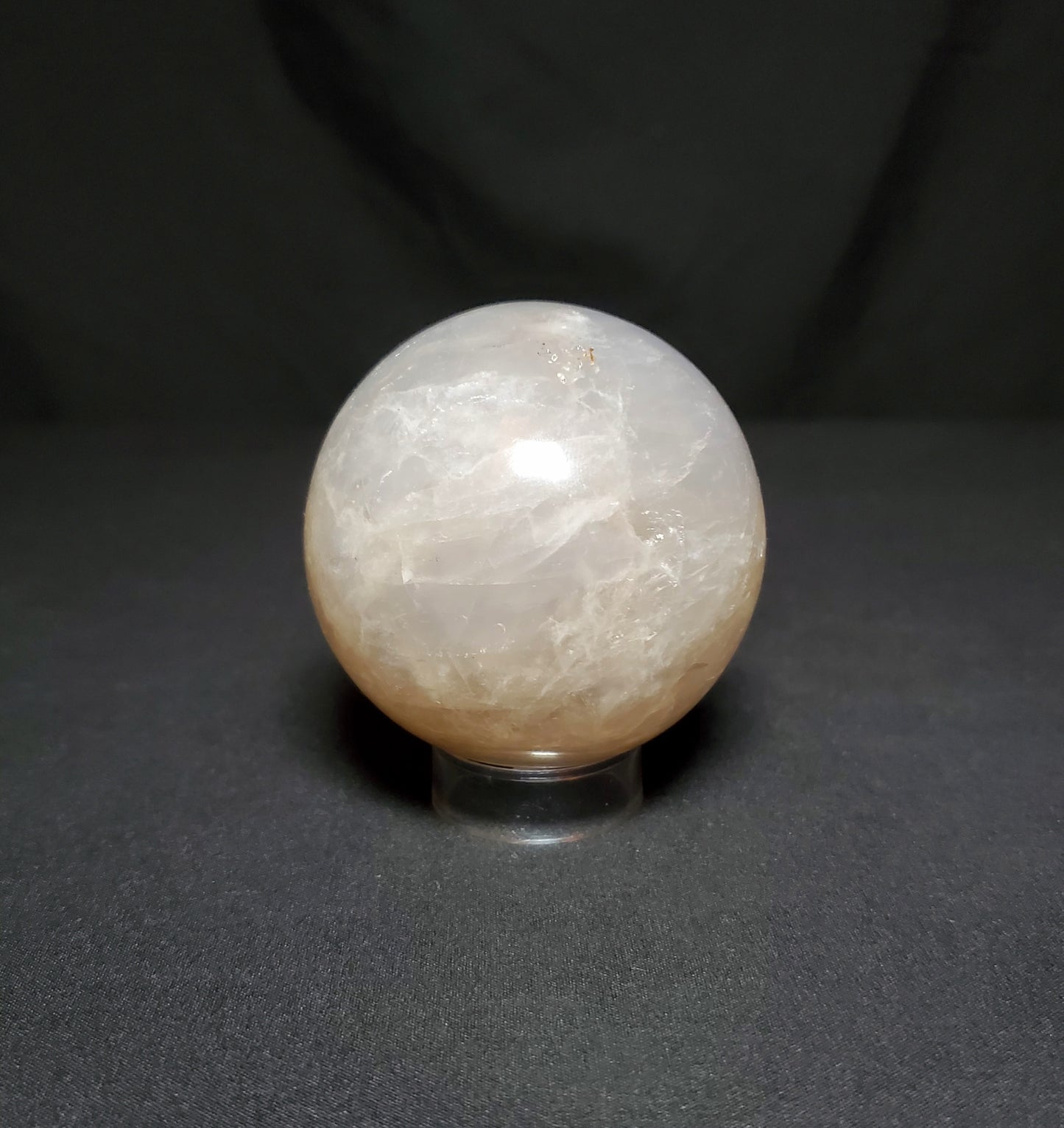 Blue Rose Quartz Sphere with Rainbow