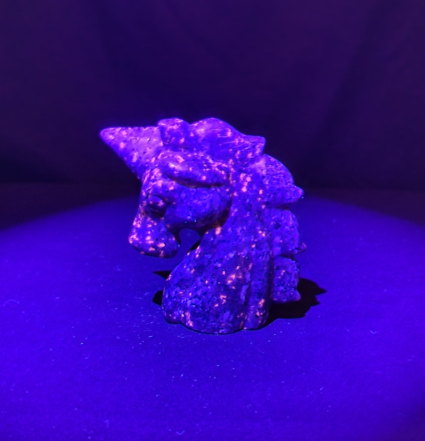 Yooperlite Unicorn Carving