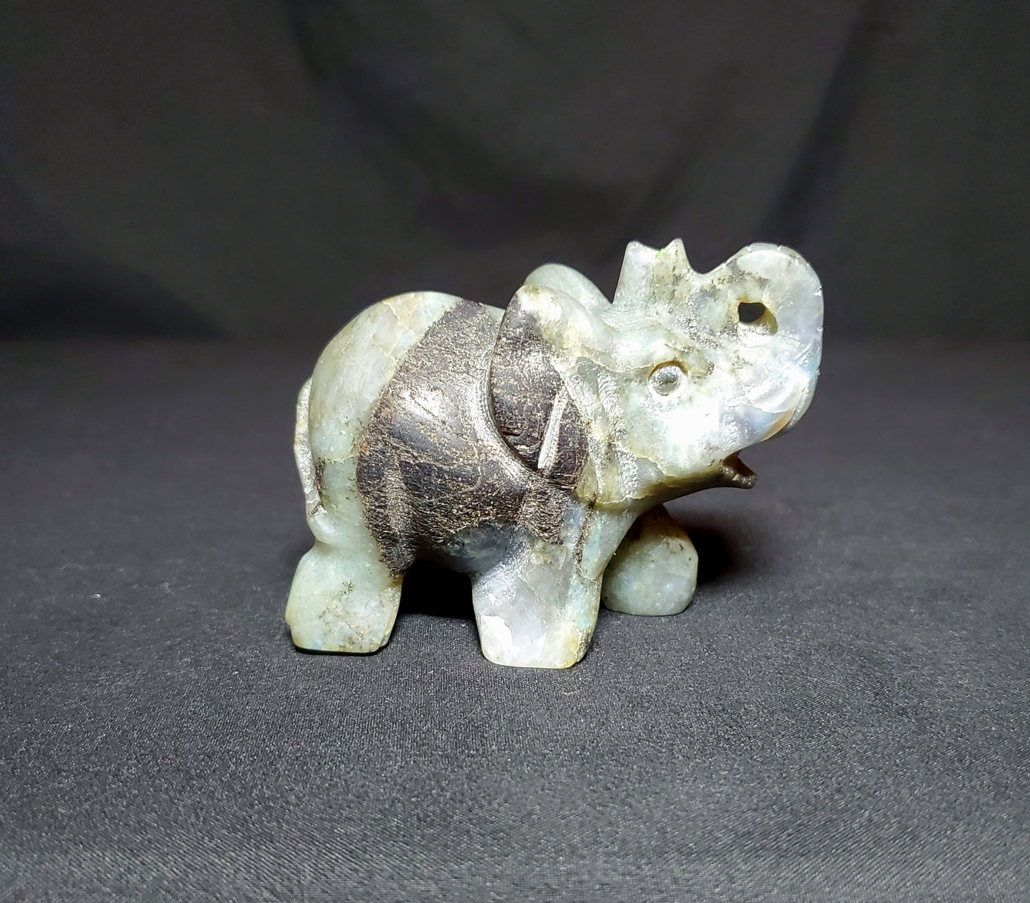 Labradorite Elephant Carving #