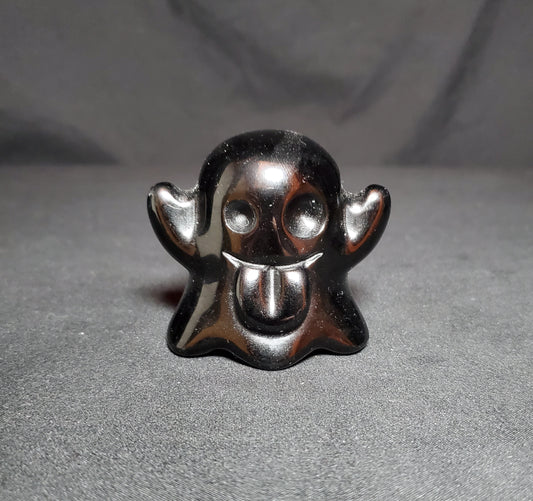 Black Obsidian Ghost Carving