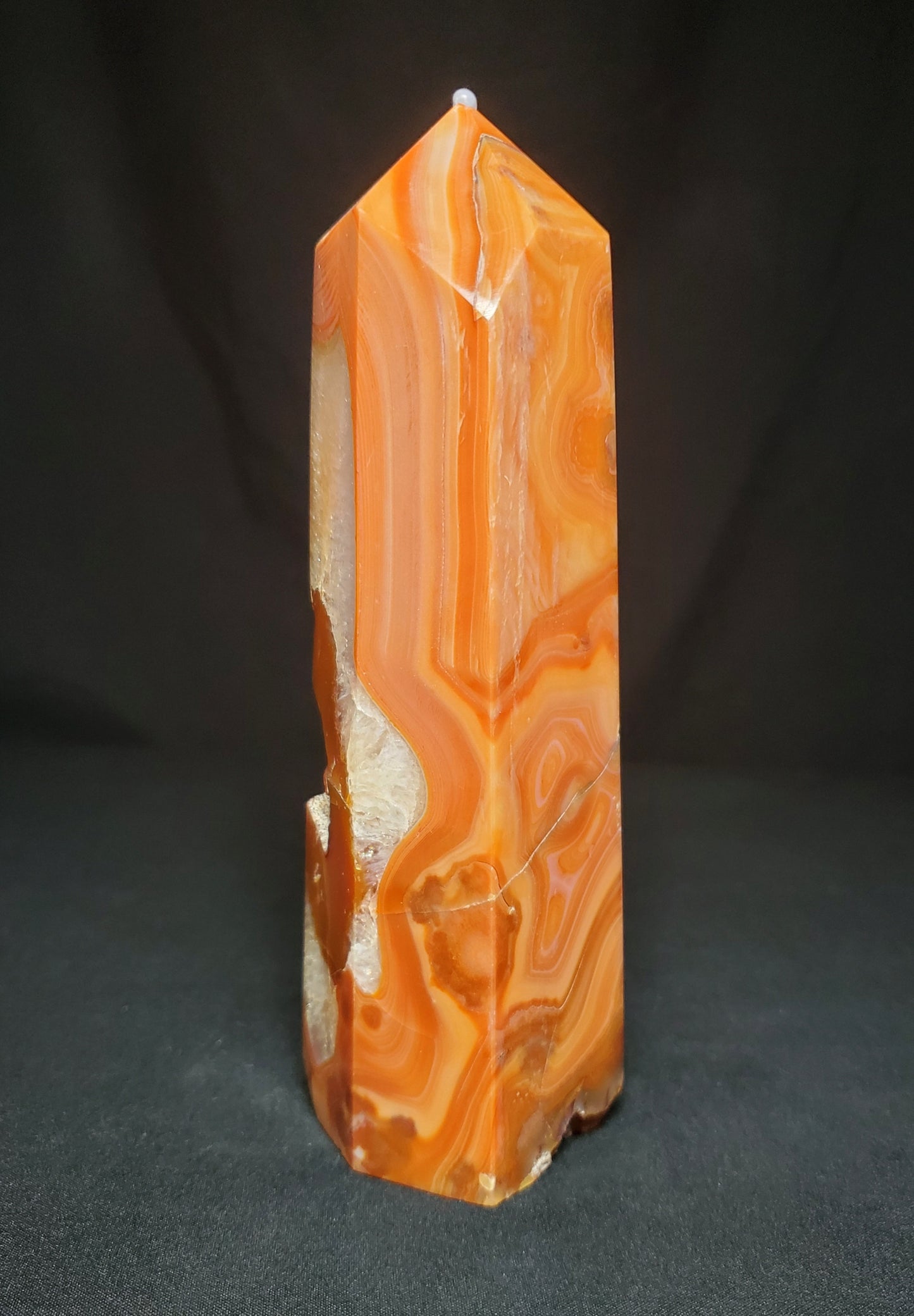 Druzy Carnelian and Quartz Tower