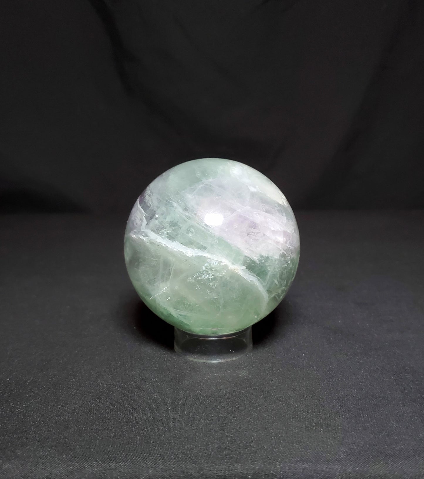 Green and Purple Fluorite Sphere #