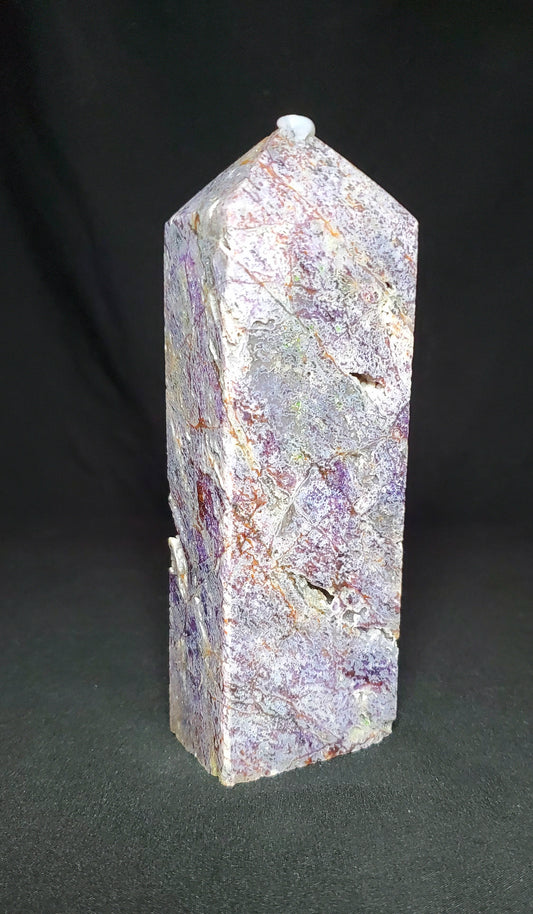 Druzy Sphalerite and Lepidolite Tower #