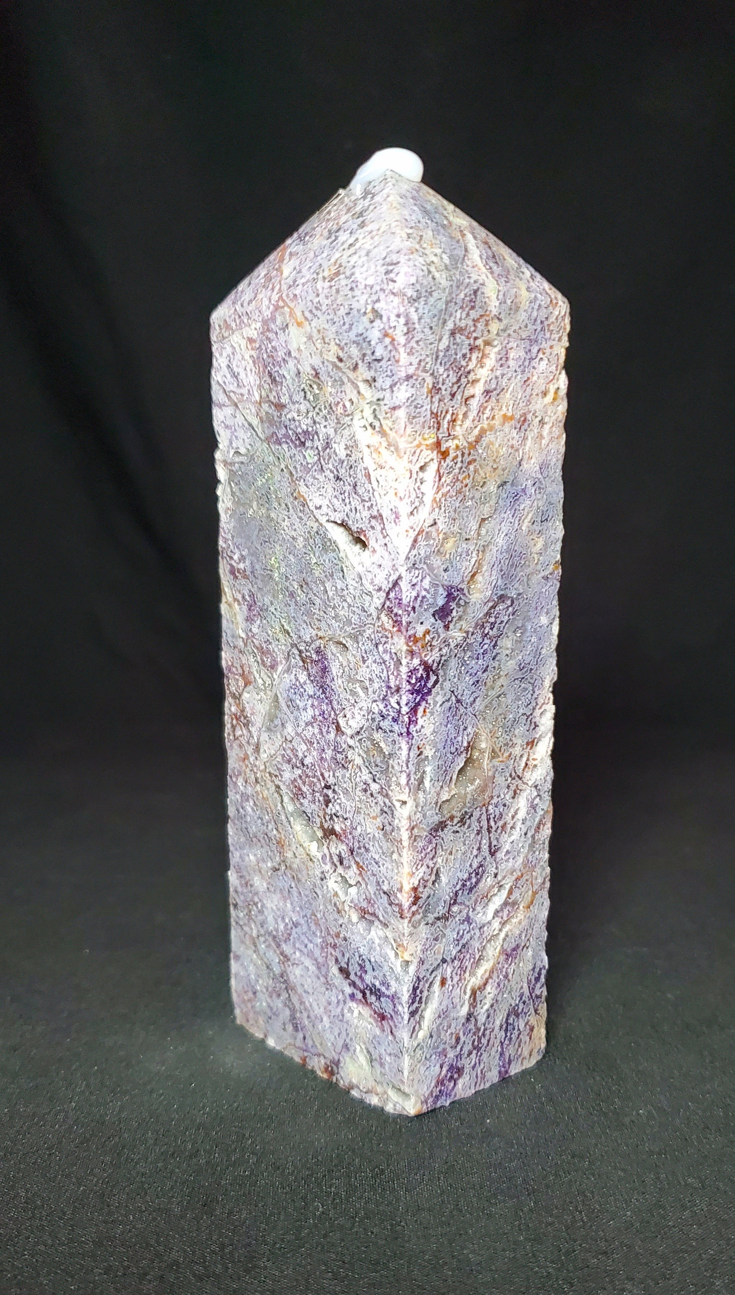 Druzy Sphalerite and Lepidolite Tower #