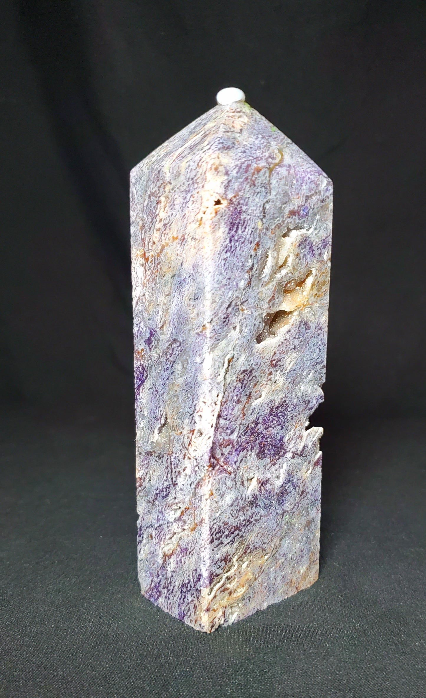 Druzy Sphalerite and Lepidolite Tower #