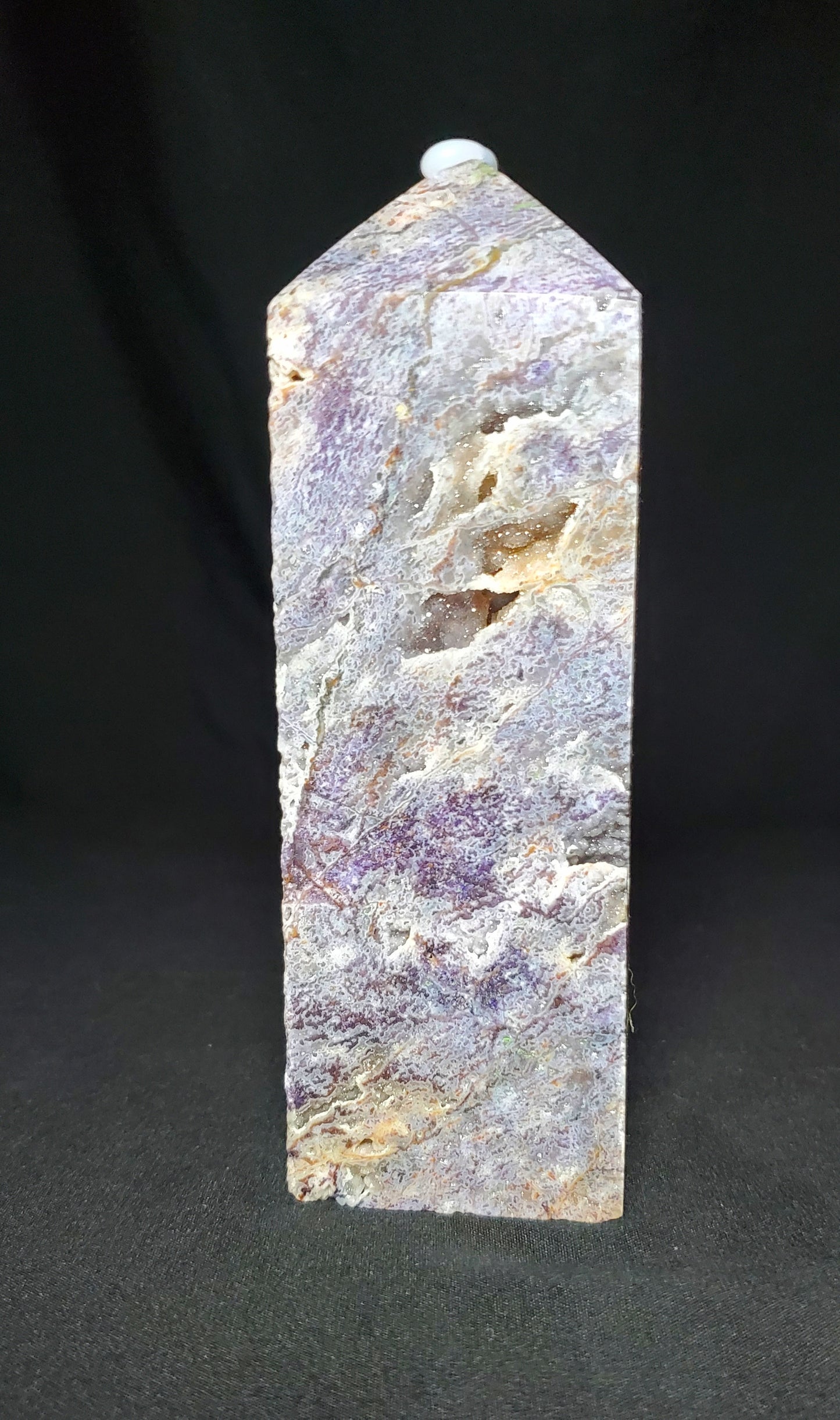 Druzy Sphalerite and Lepidolite Tower #