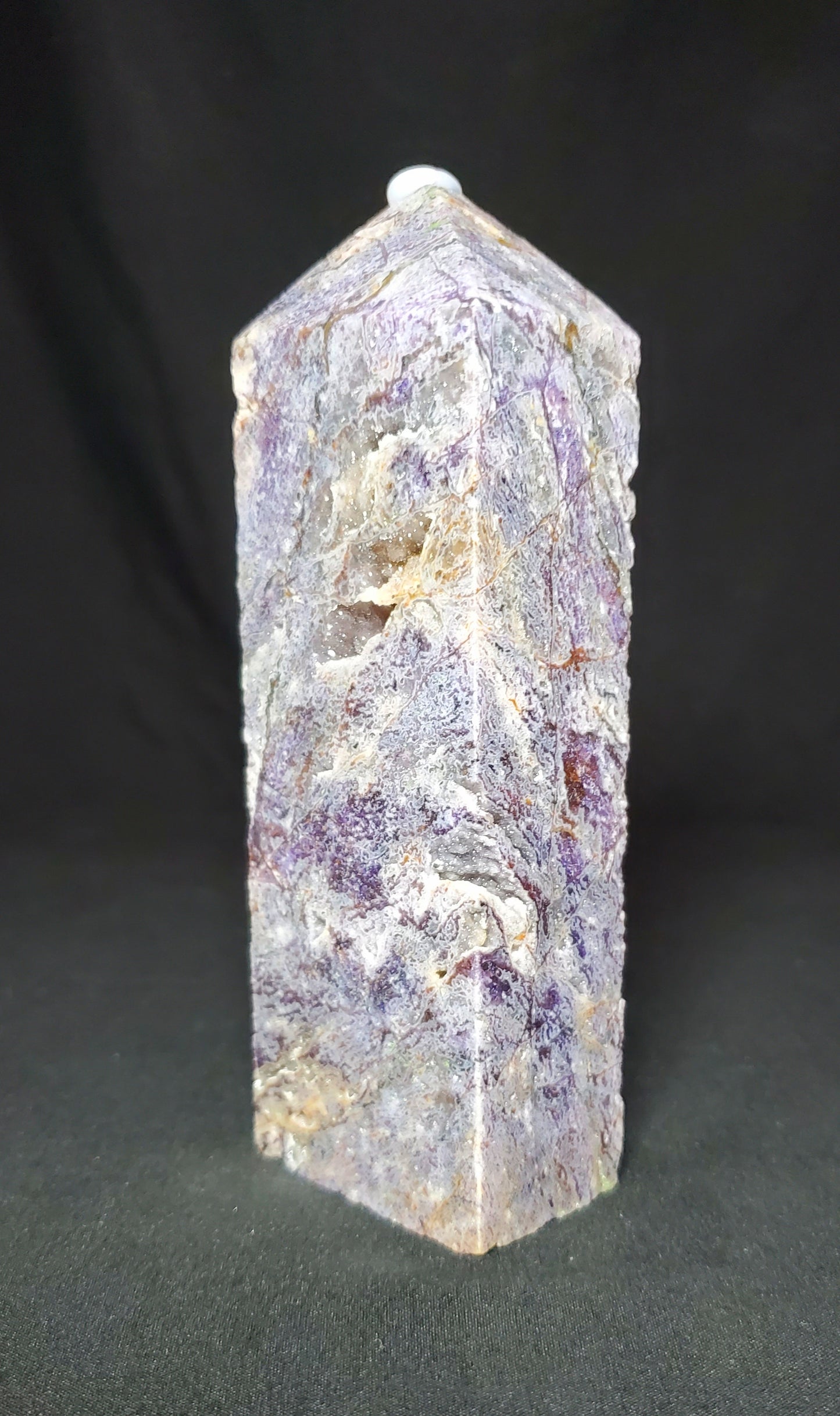 Druzy Sphalerite and Lepidolite Tower #