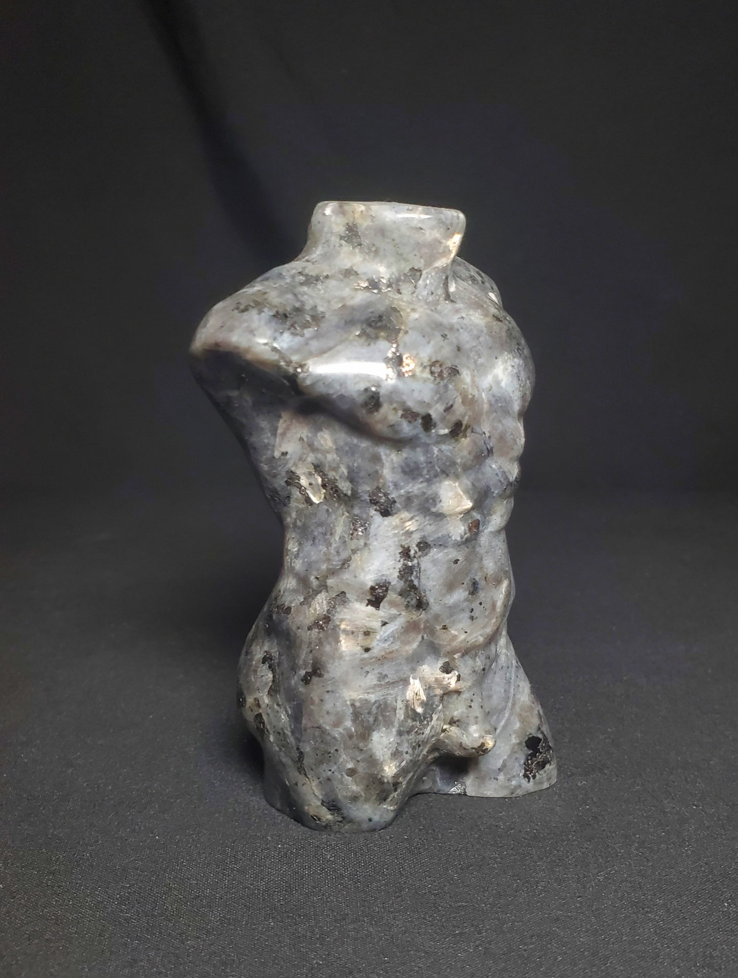 Larvikite Muscle Man Carving