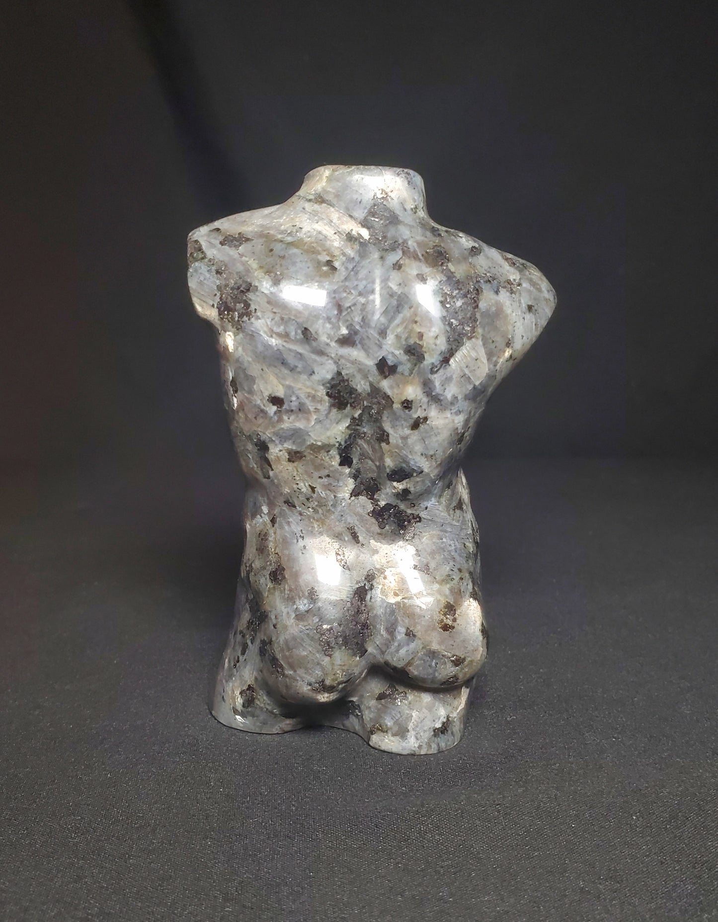 Larvikite Muscle Man Carving