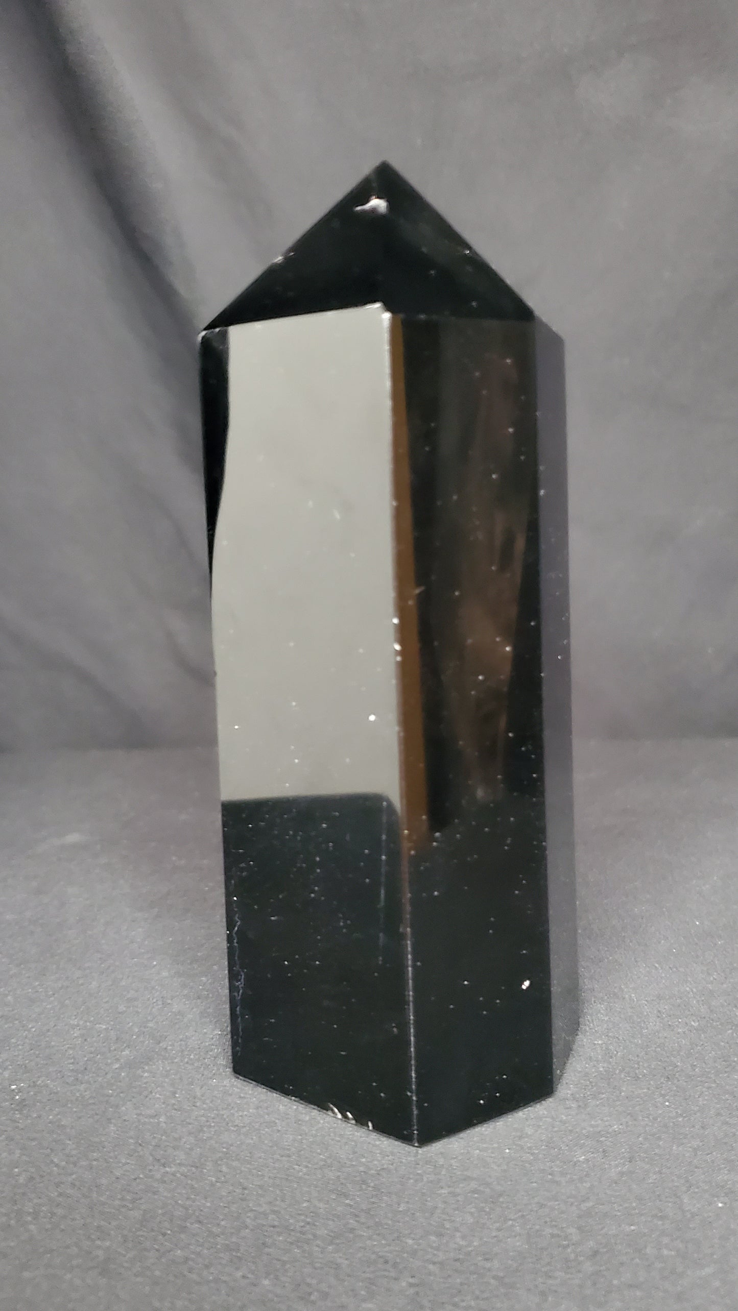 Black Obsidian Tower (7 Chakra Design)