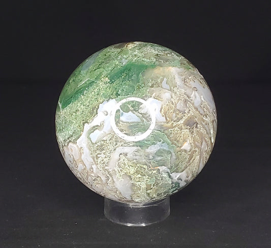 Druzy Moss Agate Sphere #