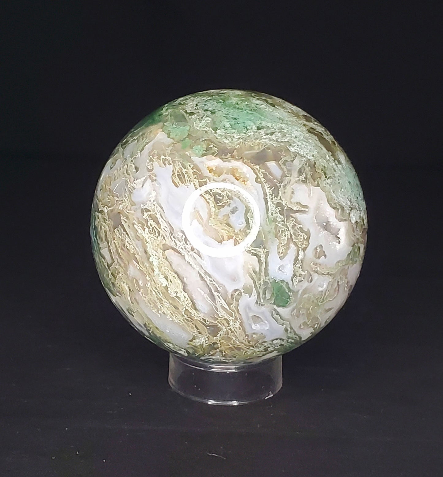 Druzy Moss Agate Sphere #