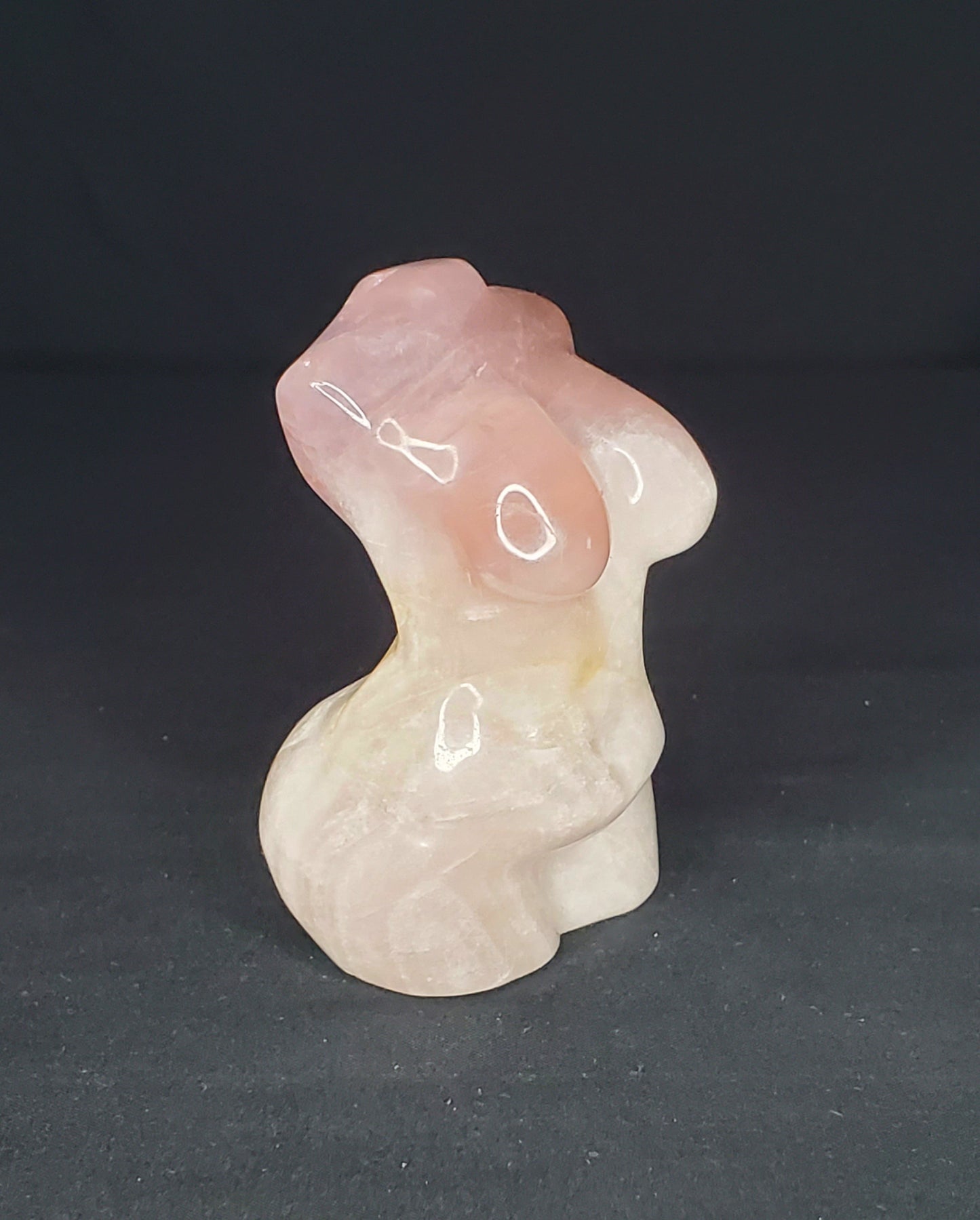 Rose Quartz Lady Body Carving #