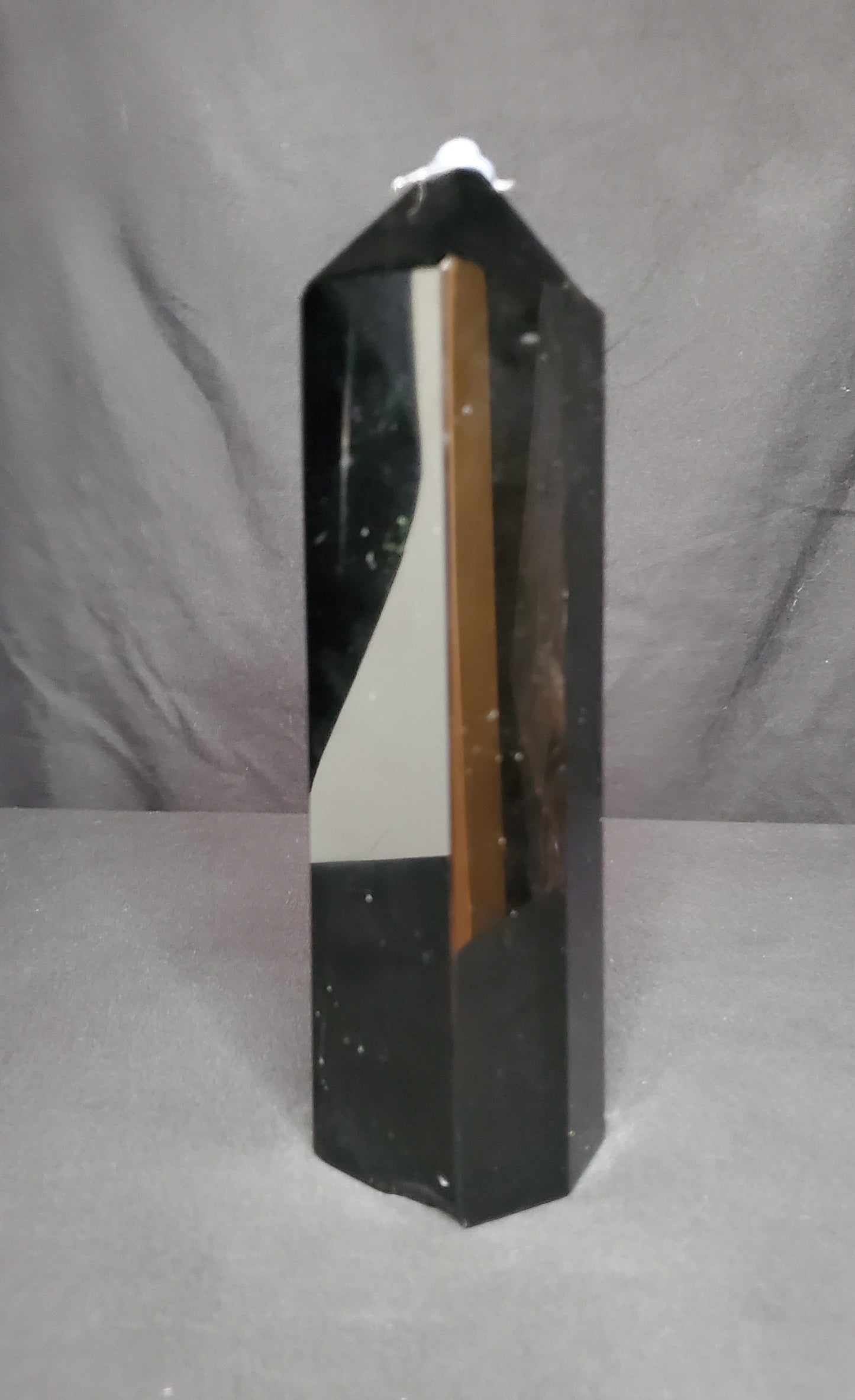 Black Obsidian Tower (7 Chakra Design)