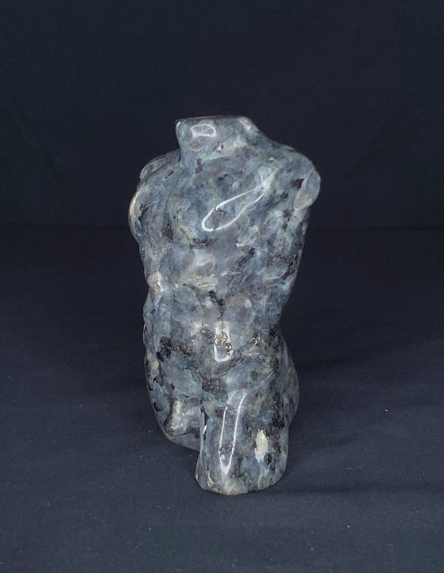 Larvikite Muscle Man Carving