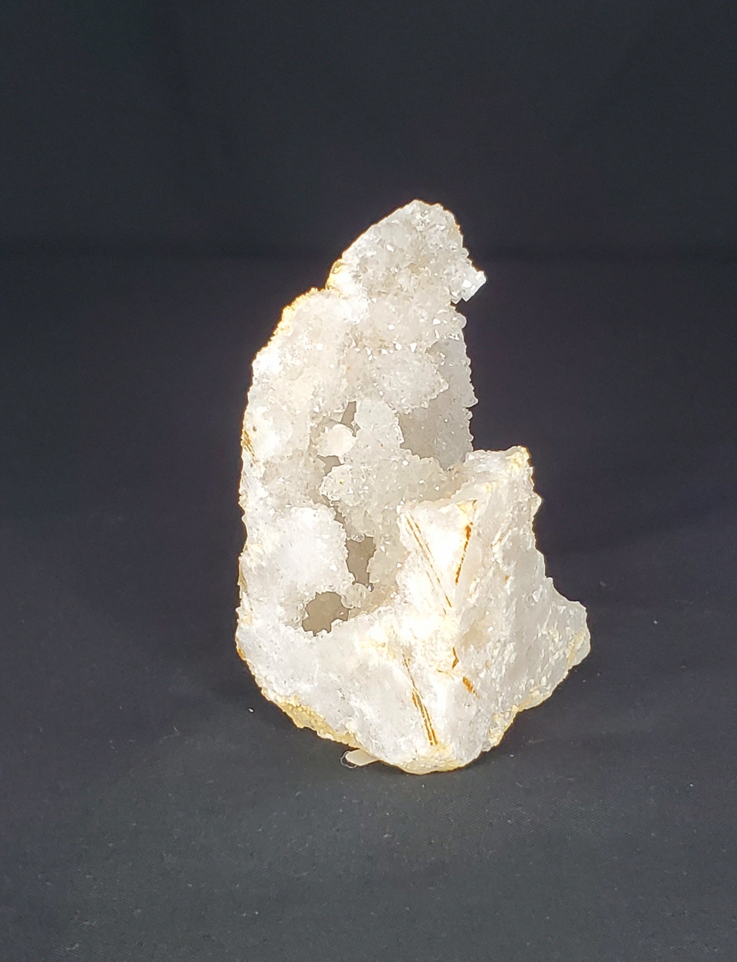 Druzy White Moroccan Quartz Cluster #