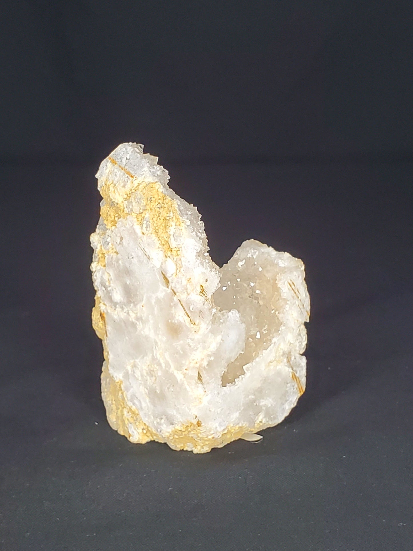 Druzy White Moroccan Quartz Cluster #