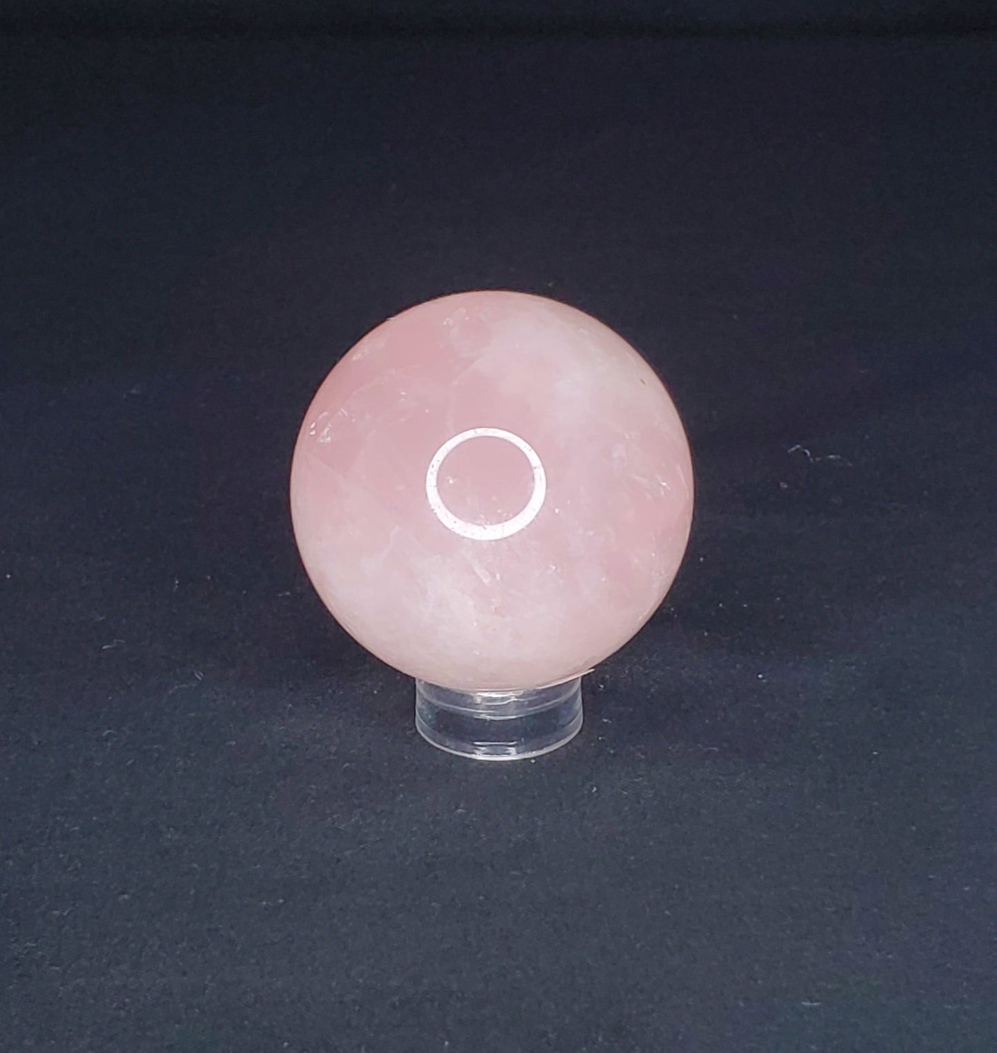 Rose Quartz Sphere with Rainbow #