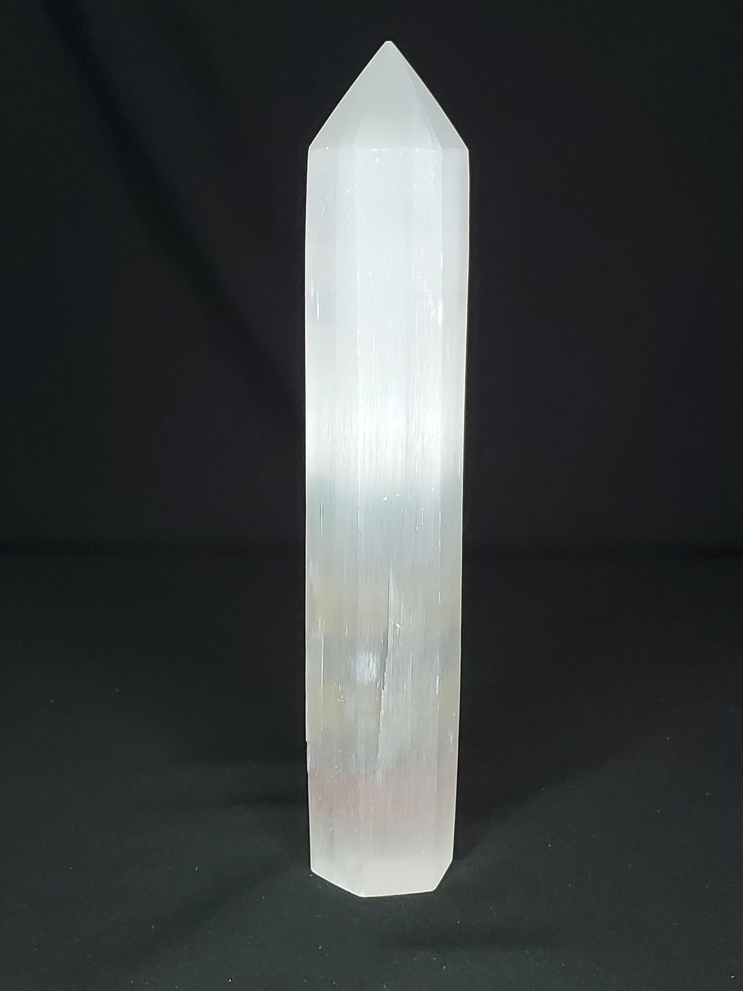 Selenite Tower (7 Chakra Design)