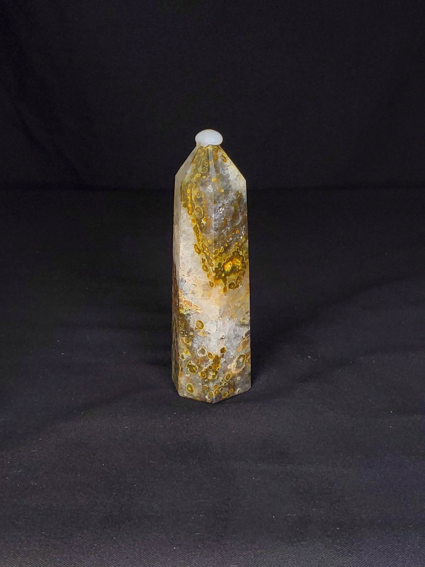 Druzy Ocean Jasper and Quartz Tower #