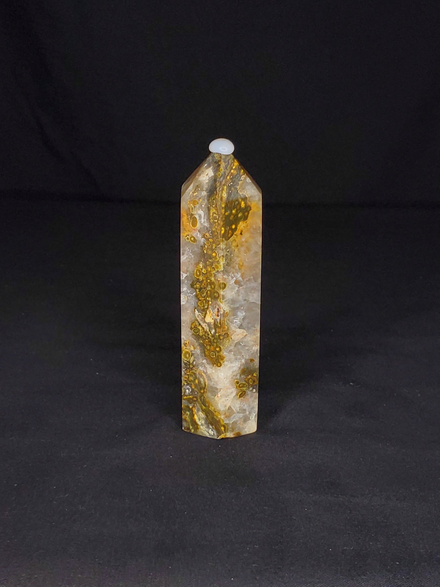 Druzy Ocean Jasper and Quartz Tower #