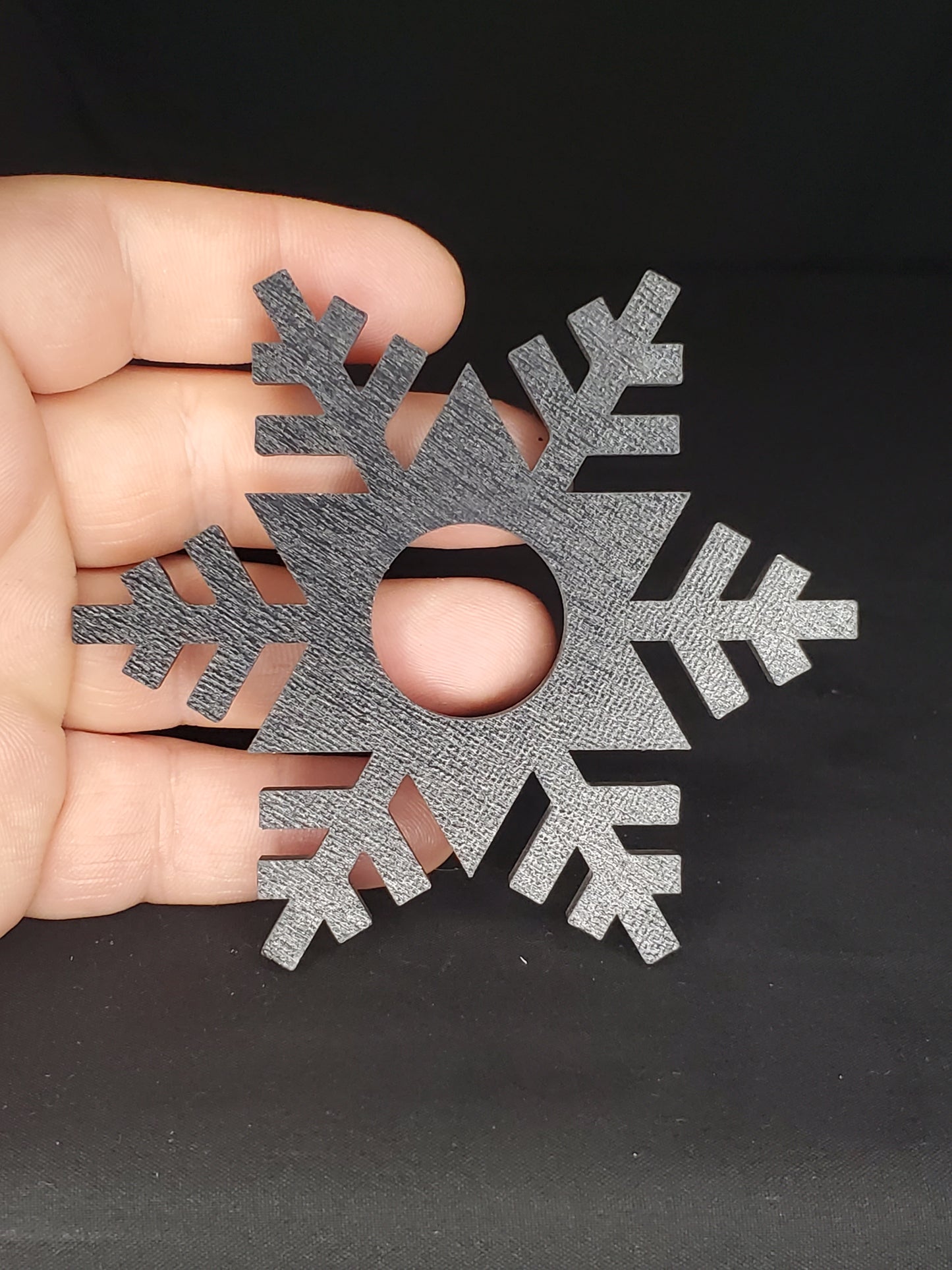 Wood Snowflake Sphere Holder