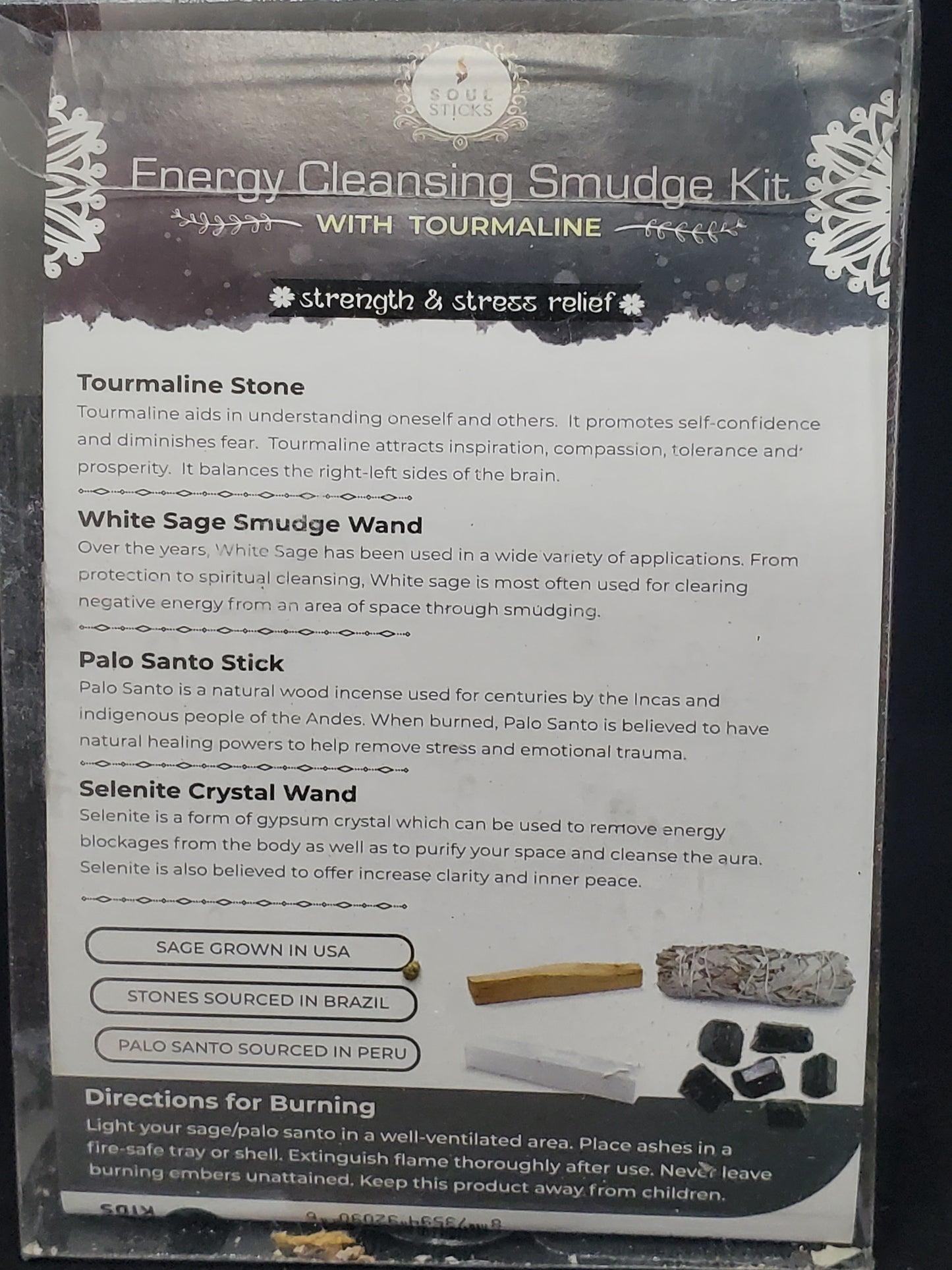 Energy Cleansing Smudge Kit (Tourmaline)