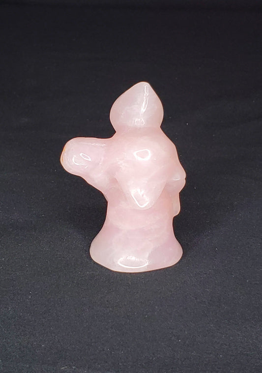 Rose Quartz Grim Reaper Carving