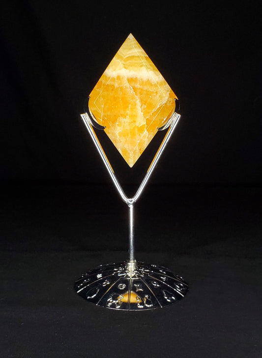 Yellow Calcite Diamond Carving