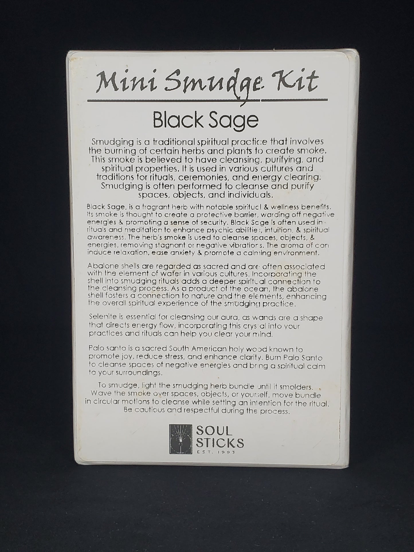 Black Sage Mini Smudge Kit