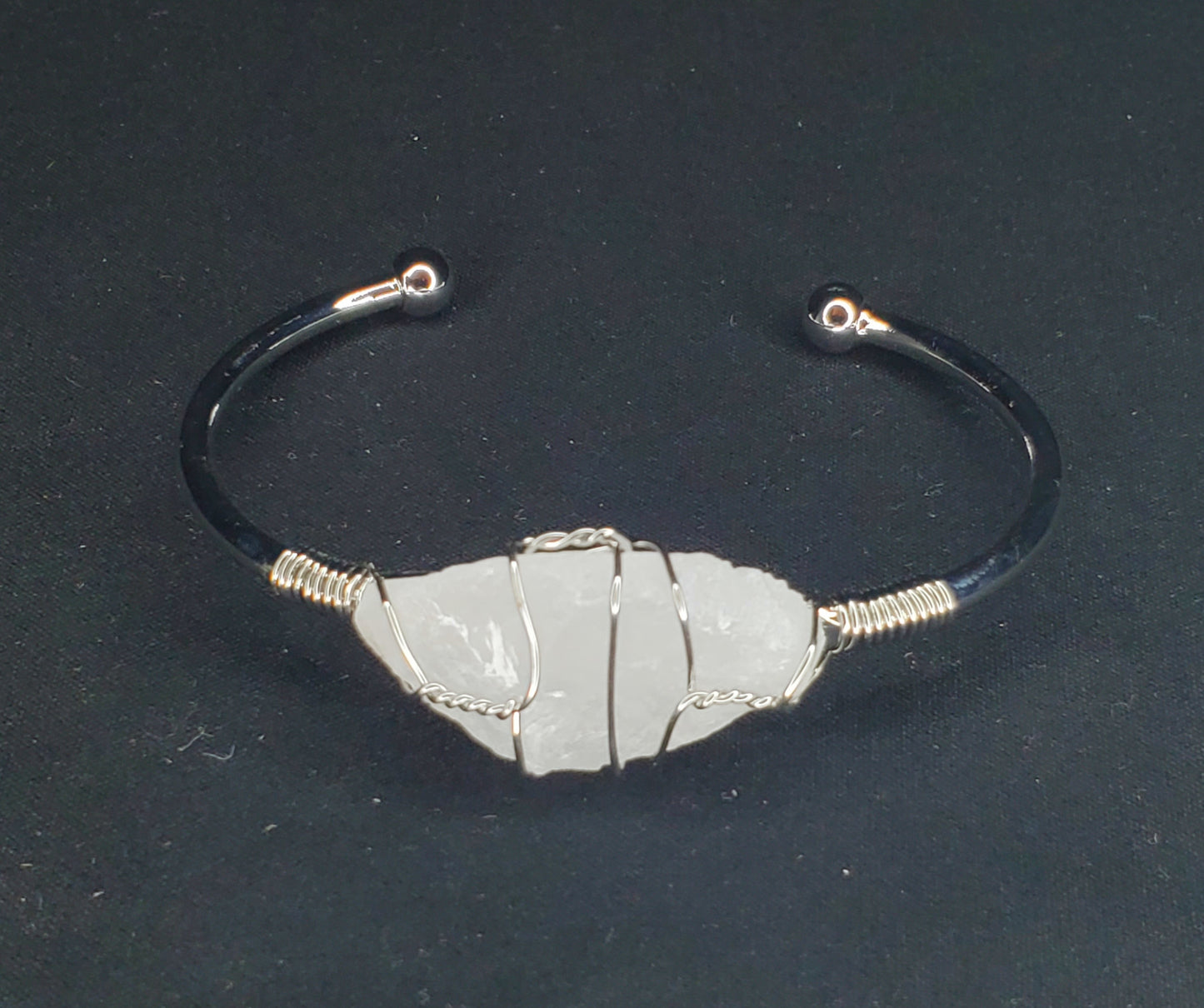 Crystal Bangles (Silver Plated Alloy)